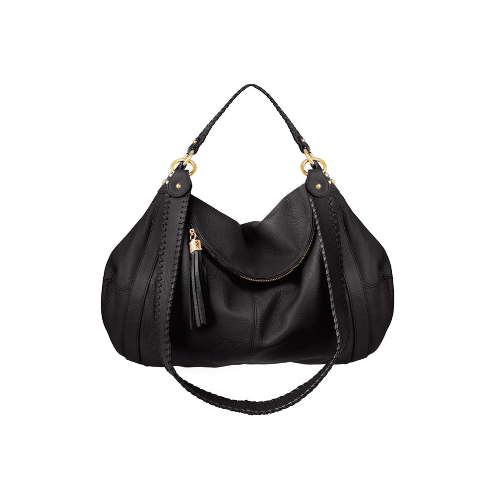 Onna Ehrlich Rachel black leather shoulder bag
